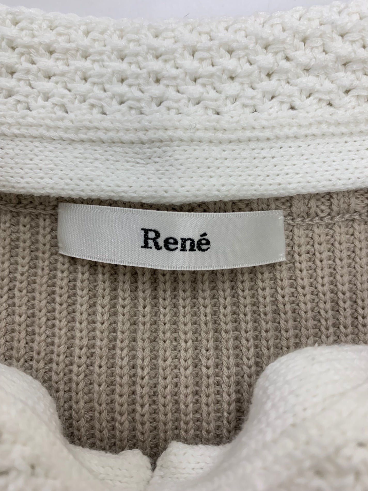 ルネ 6112487 ニットベスト 36 グレージュ 襟付き ITTNZV8SSHVM