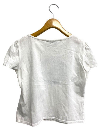 エムズグレイシー SpangleｘEmbroidery T-shirt 915307 Tシャツ  38 ホワイト フラワーモチーフ IT7D3Q8QUB1C