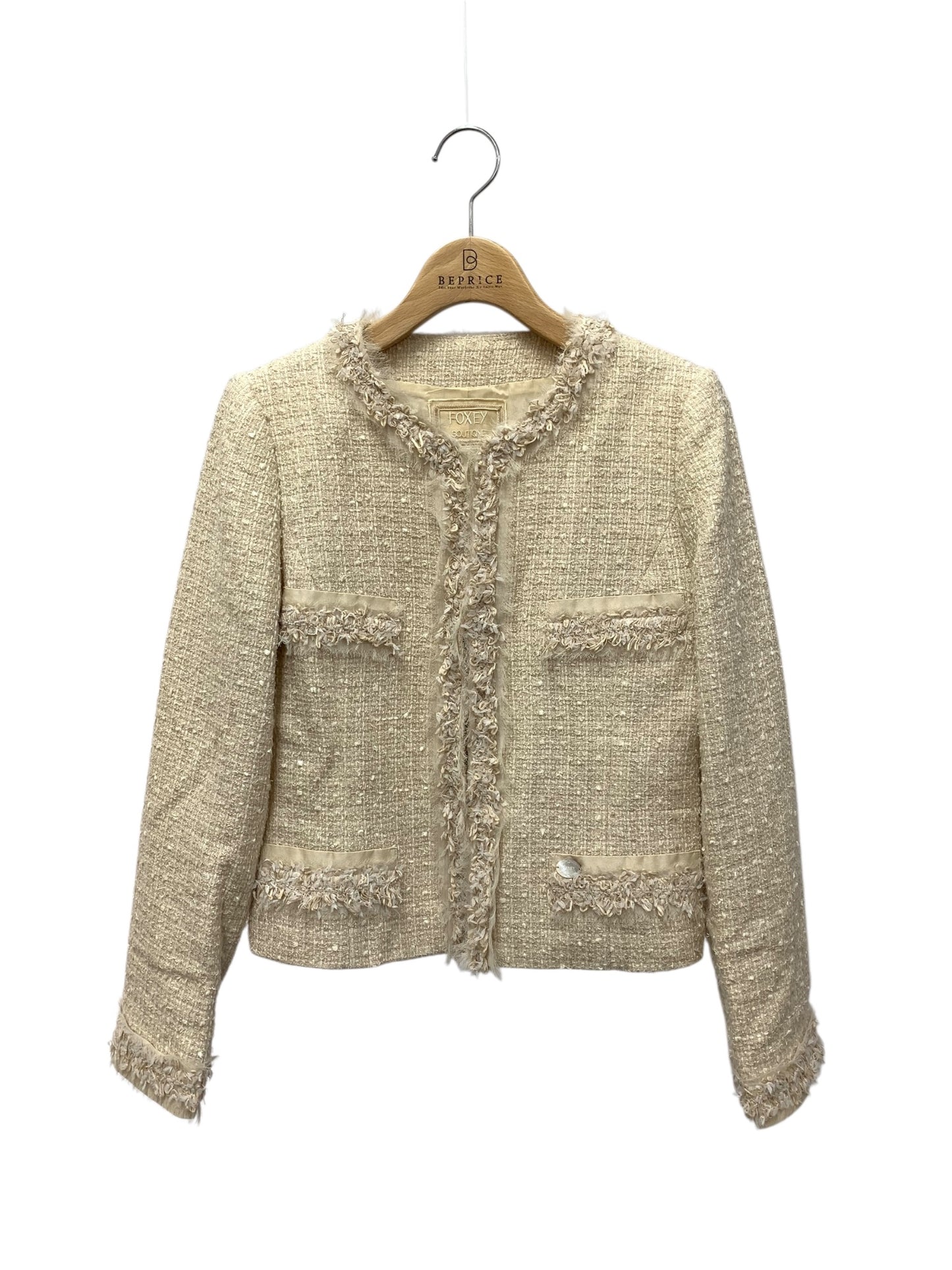 フォクシーブティック クラシックツイード 35283 ジャケット  38 ベージュ ITCPH7W5M92S 【SALE】