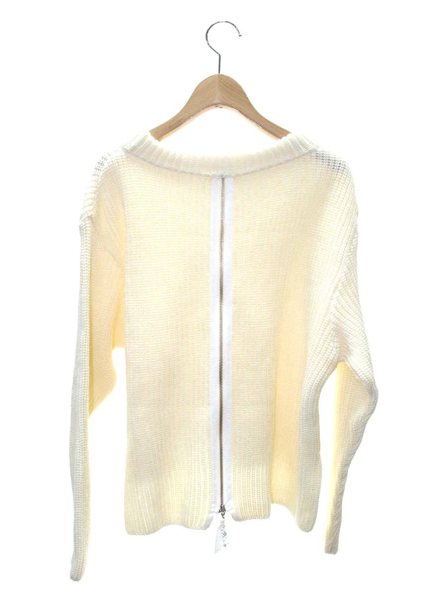 ルネ 6642230 ニット 36 アイボリー ジップ スワロフスキー付き ITR2H8O9R5H8 【SALE】