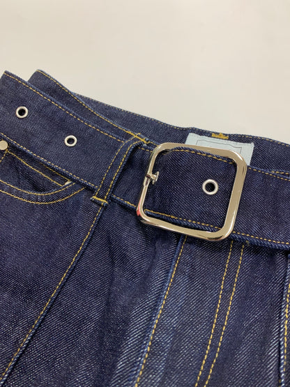 エイミーイストワール  ピンタックベルトデニムパンツ 1119522509-0 25 ネイビー 2019AW ITLM8YDRRBV0