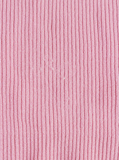 エムズグレイシー 018315 ニットセーター 38 ピンク フラワーレース リブニット ITROJKHICP3W