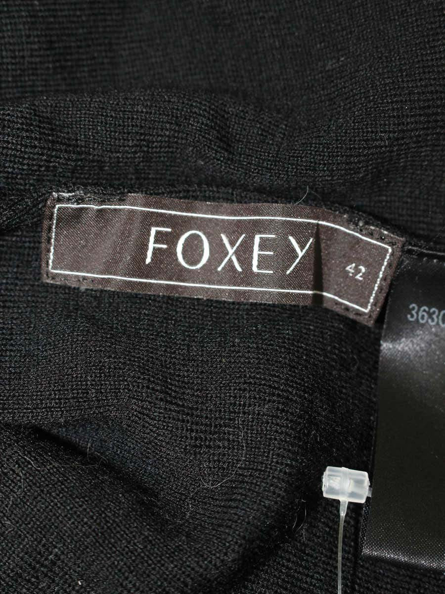 フォクシーブティック Knit Tops 36301 ニットセーター 42 ブラック 長袖 ITST752XT774