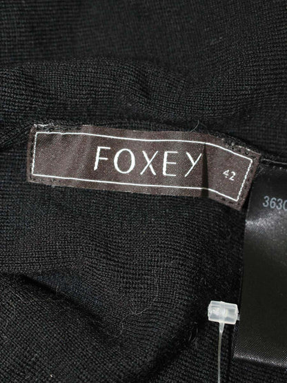 フォクシーブティック Knit Tops 36301 ニットセーター 42 ブラック 長袖 ITST752XT774