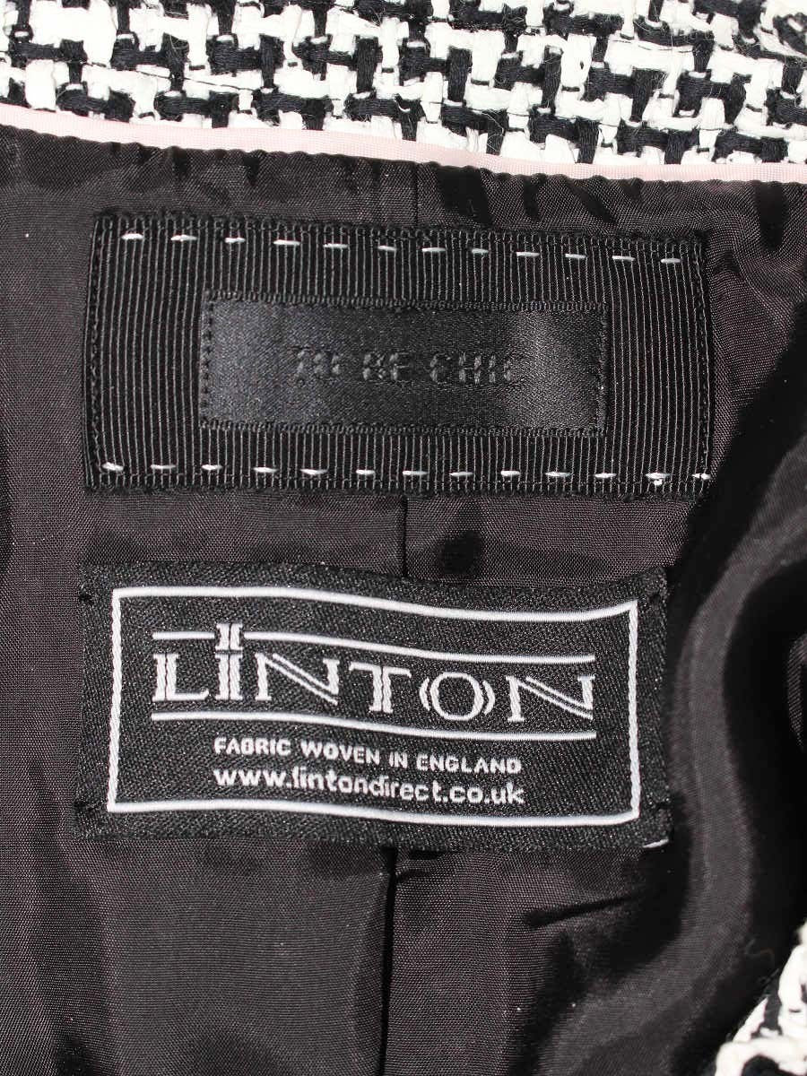 トゥービーシック LINTON W5E53-841-05 ノーカラージャケット 40 ホワイト リントン ツイード ITHS2S7HXD20