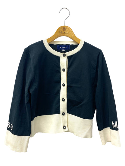 エムズグレイシー Logo Cardigan 918303 カーディガン 40 ブラック IT8T3UETYABS