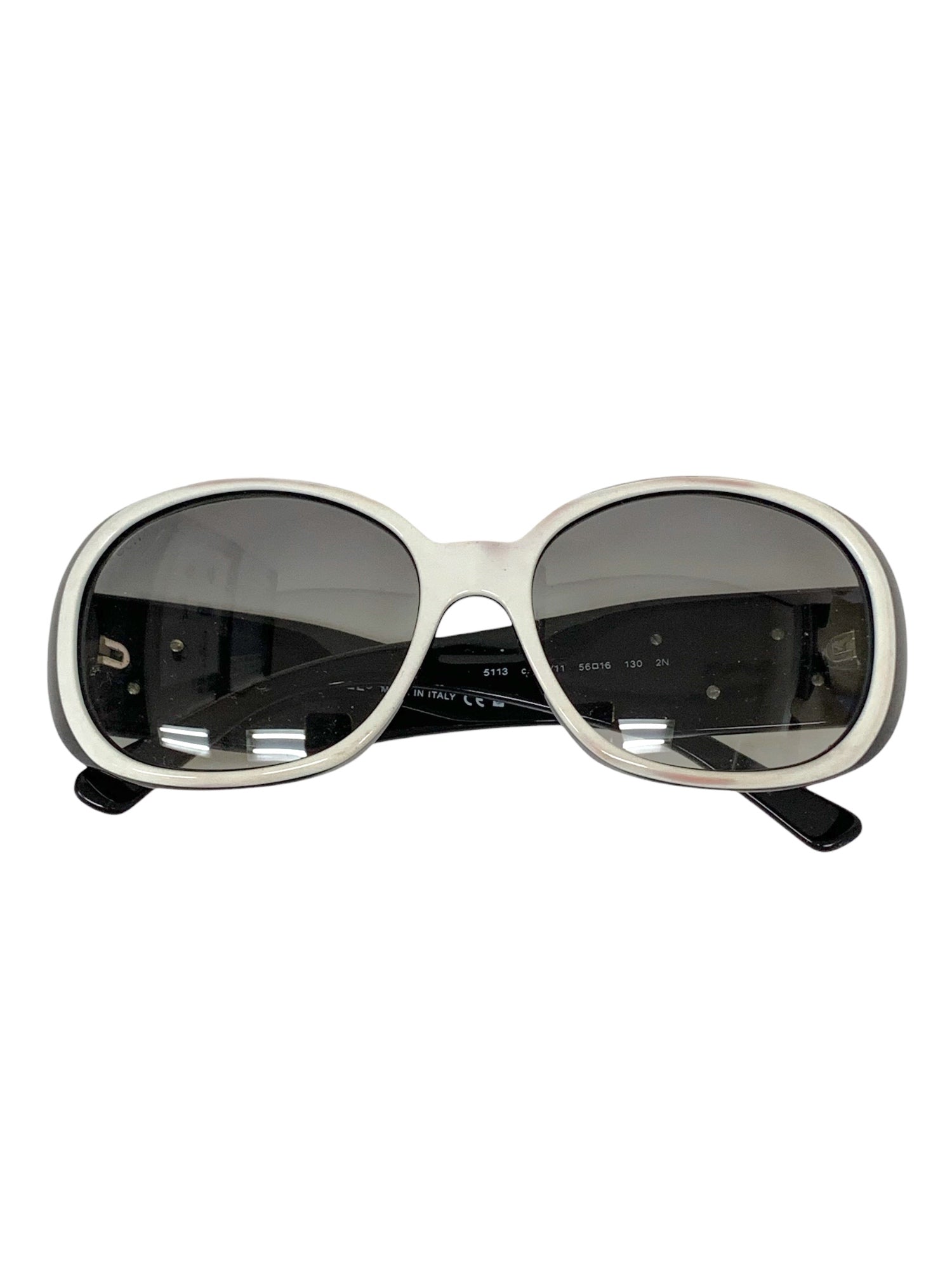 シャネル 5113 サングラス ホワイト セルフレーム フルリム