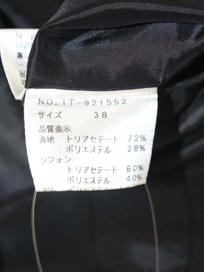 エムズグレイシー 921552 ワンピース 38 ブラック ベロア レース ティアード IT84Z79W48L5
