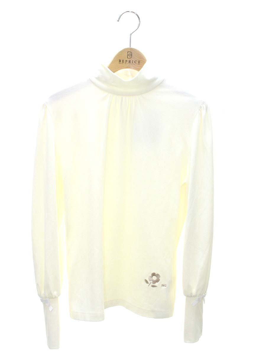 エムズグレイシー 415604 トップス 38 アイボリー ギャザータートルカットソー ITCSGKZM5QYS