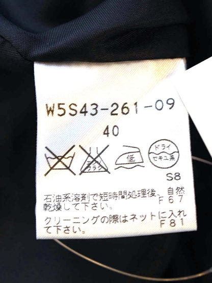 トゥービーシック W5S43-261-09 スカート 40 ブラック フラワーモチーフ タックフレア ITPQLJ8C230O