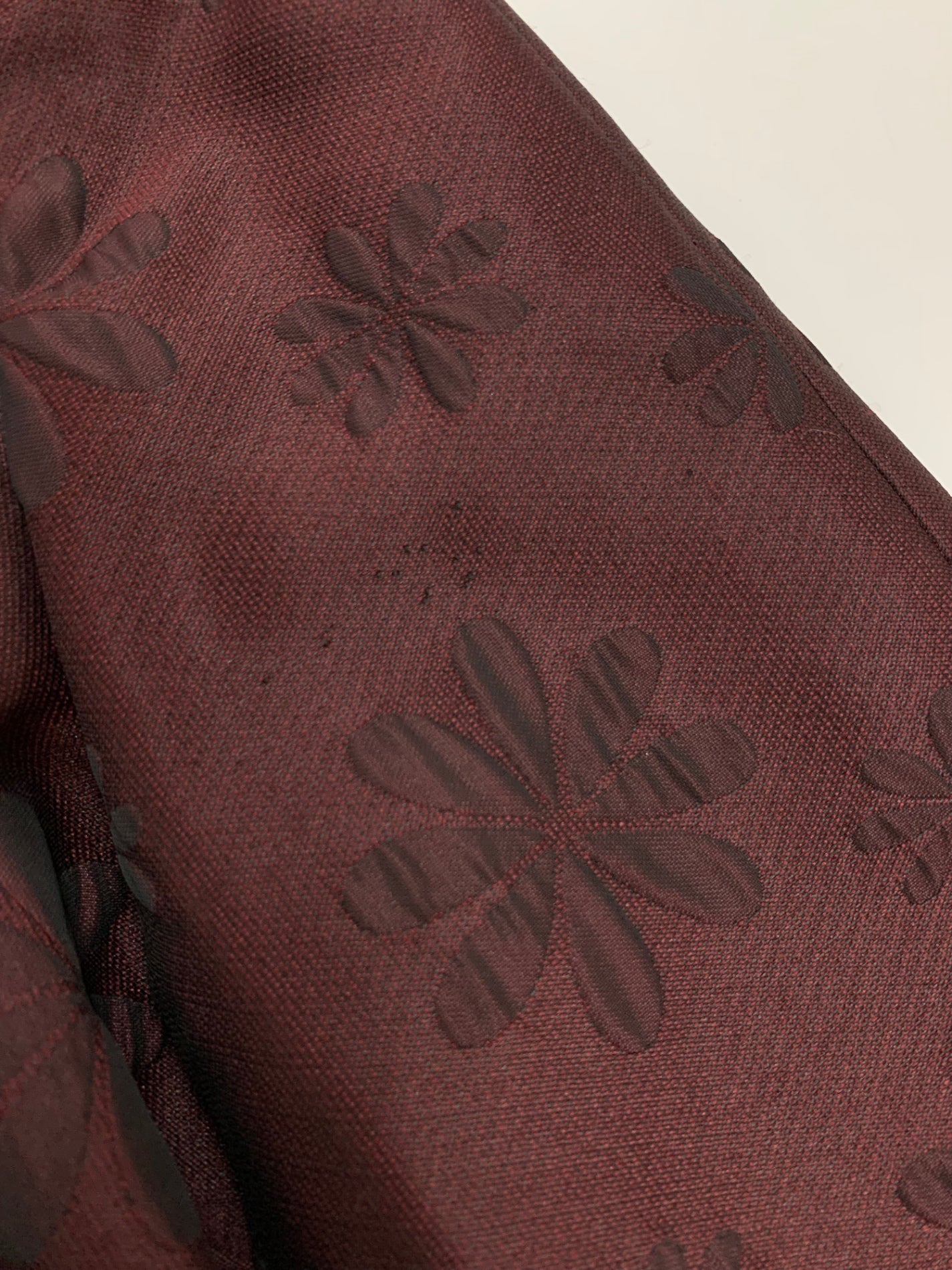 エムズグレイシー 229501 コート 38 ワインレッド 衿付き フラワーモチーフ ITCS3N4H9B0G