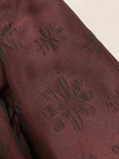 エムズグレイシー 229501 コート 38 ワインレッド 衿付き フラワーモチーフ ITCS3N4H9B0G