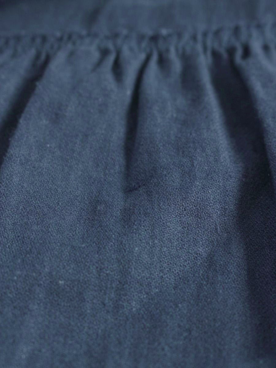 カレンソロジー CL209003ER シャツワンピース 36 ネイビー リネン混 パフスリーブ ITL25WB68IGU