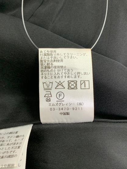 エムズグレイシー 511347 ワンピース 38 ブラック 光沢 花 リボン ITO0H6MDG57G