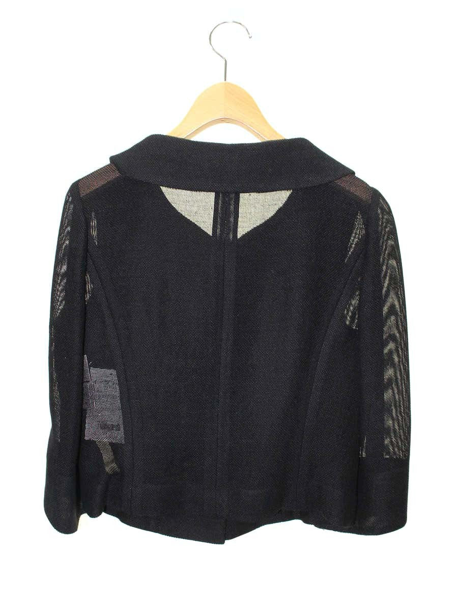 エムズグレイシー 624330 ジャケット 38 ブラック 花 ボタン ラインストーン ITSPS5VWQYH4