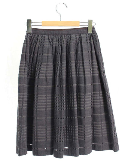 フォクシーブティック Skirt 36317 スカート 38 グレー タック IT5RNONJVRBK