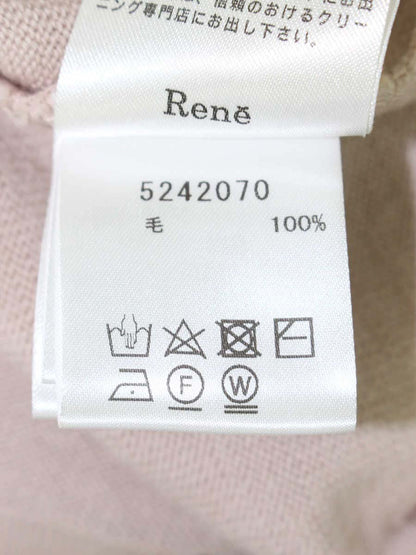 ルネ 5242070 34 ピンク ニット リボン パール IT0H5NWFKZWO