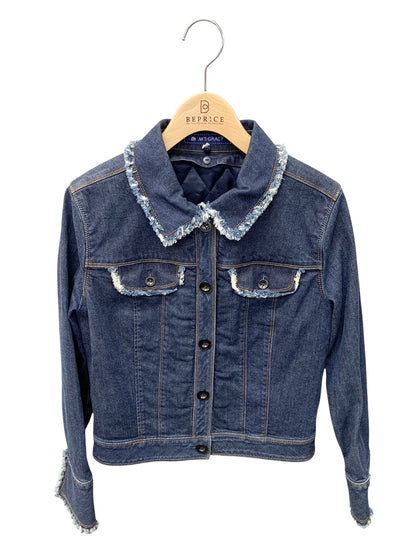 エムズグレイシー 224541 ジャケット 36 ネイビー デニム キルティングライナー付き ITGNLZCX4OHG