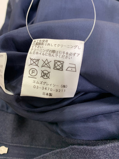 エムズグレイシー 817366 デニムスカート 36 ネイビー カメリア ダブルジップ ITXVPMA5T2FW
