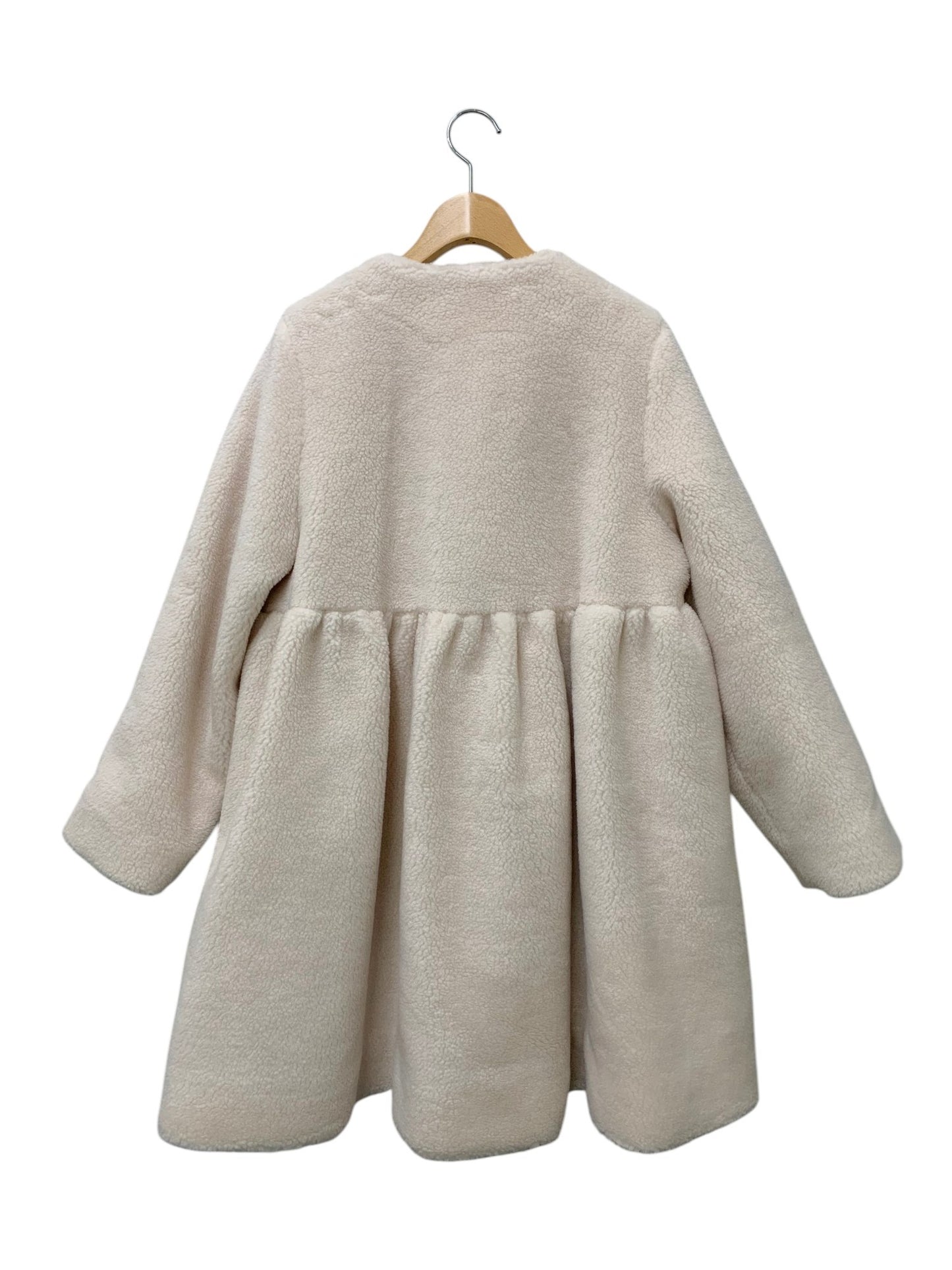 ヨリ YR25-23093AW-2 ボアコート 36 ベージュ fluffy boa coat ITU7T305GUU8