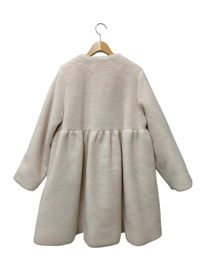 ヨリ YR25-23093AW-2 ボアコート 36 ベージュ fluffy boa coat ITU7T305GUU8