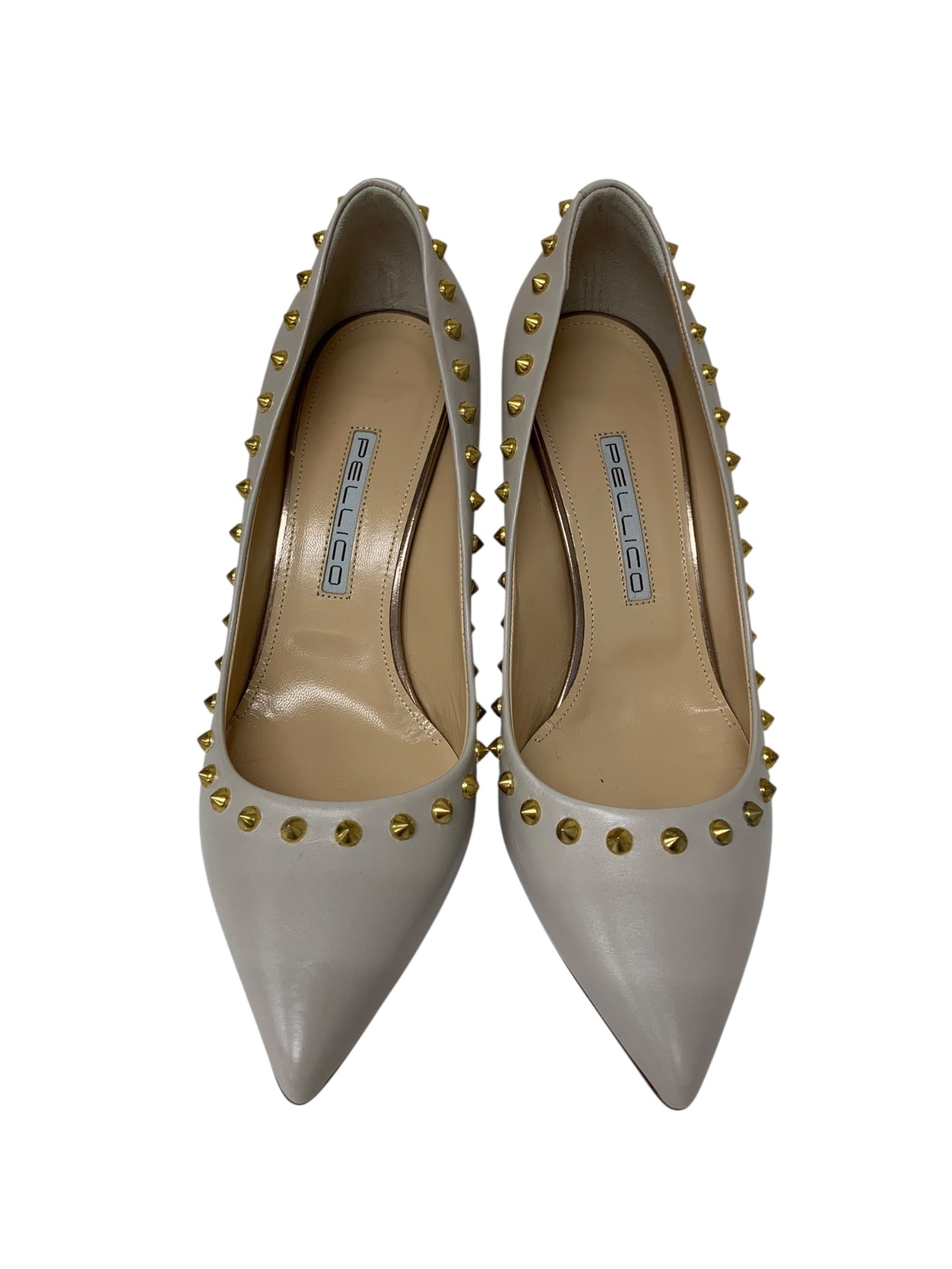 ペリーコ PE181DA2123VIXXDAI パンプス 37.5 ベージュ ゴールドスタッズ IT0S4A9IF02S
