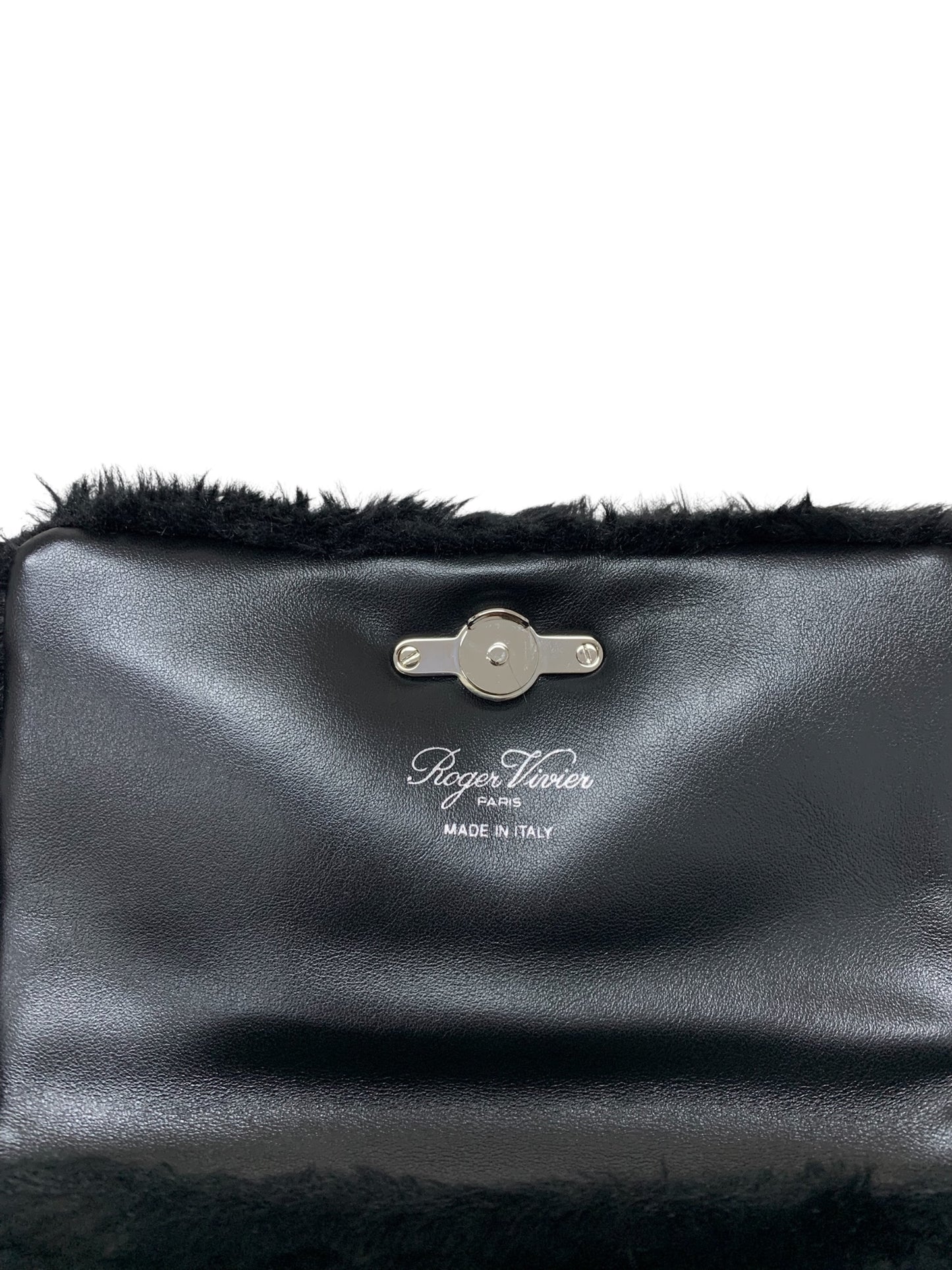 ロジェヴィヴィエ Viv Choc Strass Phone Holder RAWAWHO2302MSRB ショルダーバッグ ブラック フォンホルダー ファー ITFAW12D4HE8