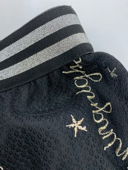 ダイアグラム 0322421198　 スカート 36 ブラック チュール  刺繍 星柄 ウエストゴム ITLJPLUSVFI8