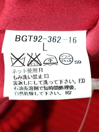 バーバリーゴルフ BGT92-362-16 ニット セーター L レッド ハーフジップ チェック IT1T38BR72TK