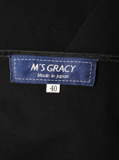 エムズグレイシー 915332-2 カットソー 40 ブラック ギンガムチェック ITWZTXYMFQK8