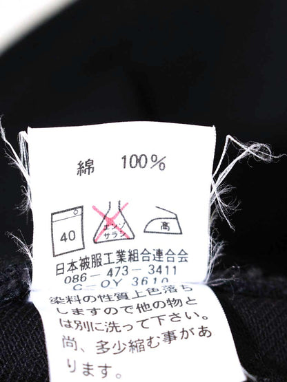 バイソン ビッグベルボトム 1610 デニムパンツ 32 ブラック フォーパッチ ボタンフライ ブーツカット ITBPK229MKJU