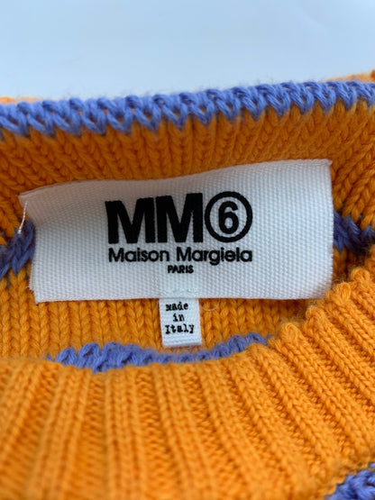 エムエム6メゾンマルジェラ Border sweater S52GP0141 S18192 ニットセーター S オレンジ ボーダー ダメージ加工 IT3W7PO1P1G2 【SALE】