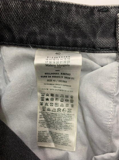 メゾンマルジェラ S51LA0051 S30743 デニムパンツ 40 グレー ダメージ加工 ITU51UI5I2VC