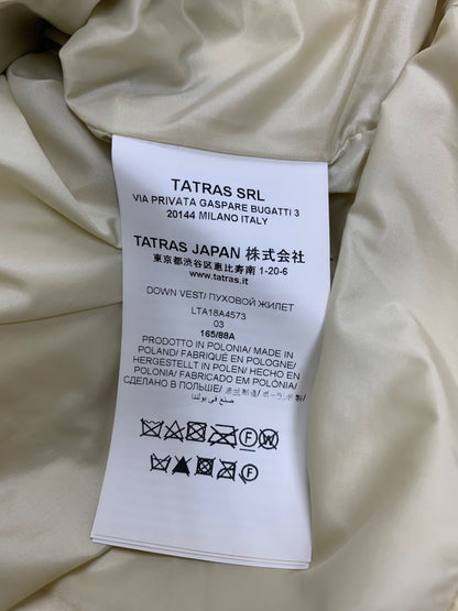 タトラス ORSIERA LTA18A4573 ダウンベスト 03 アイボリー ラクーンファー IT78OO0B4HG4