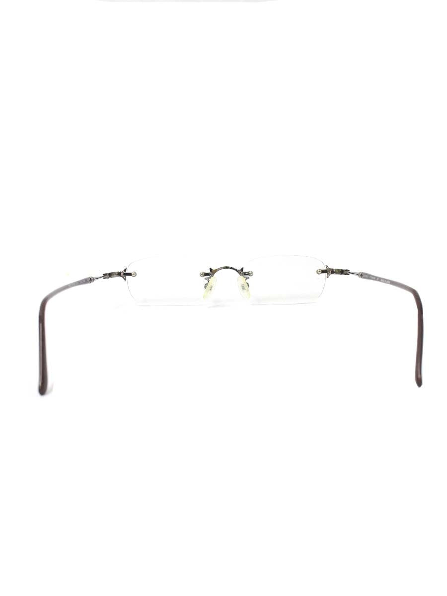 ロエベ MOD034J メガネ シルバー/ブラウン リムレス スクエア IT9P68E88QH4