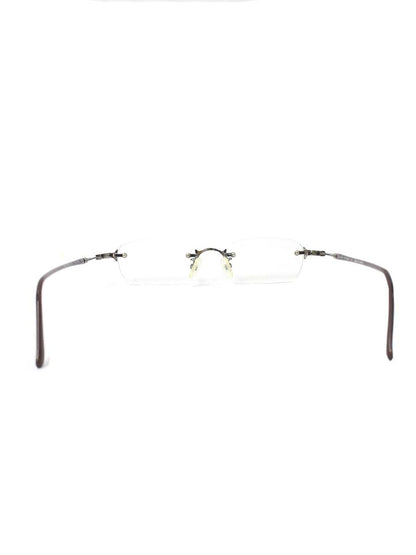 ロエベ MOD034J メガネ シルバー/ブラウン リムレス スクエア IT9P68E88QH4