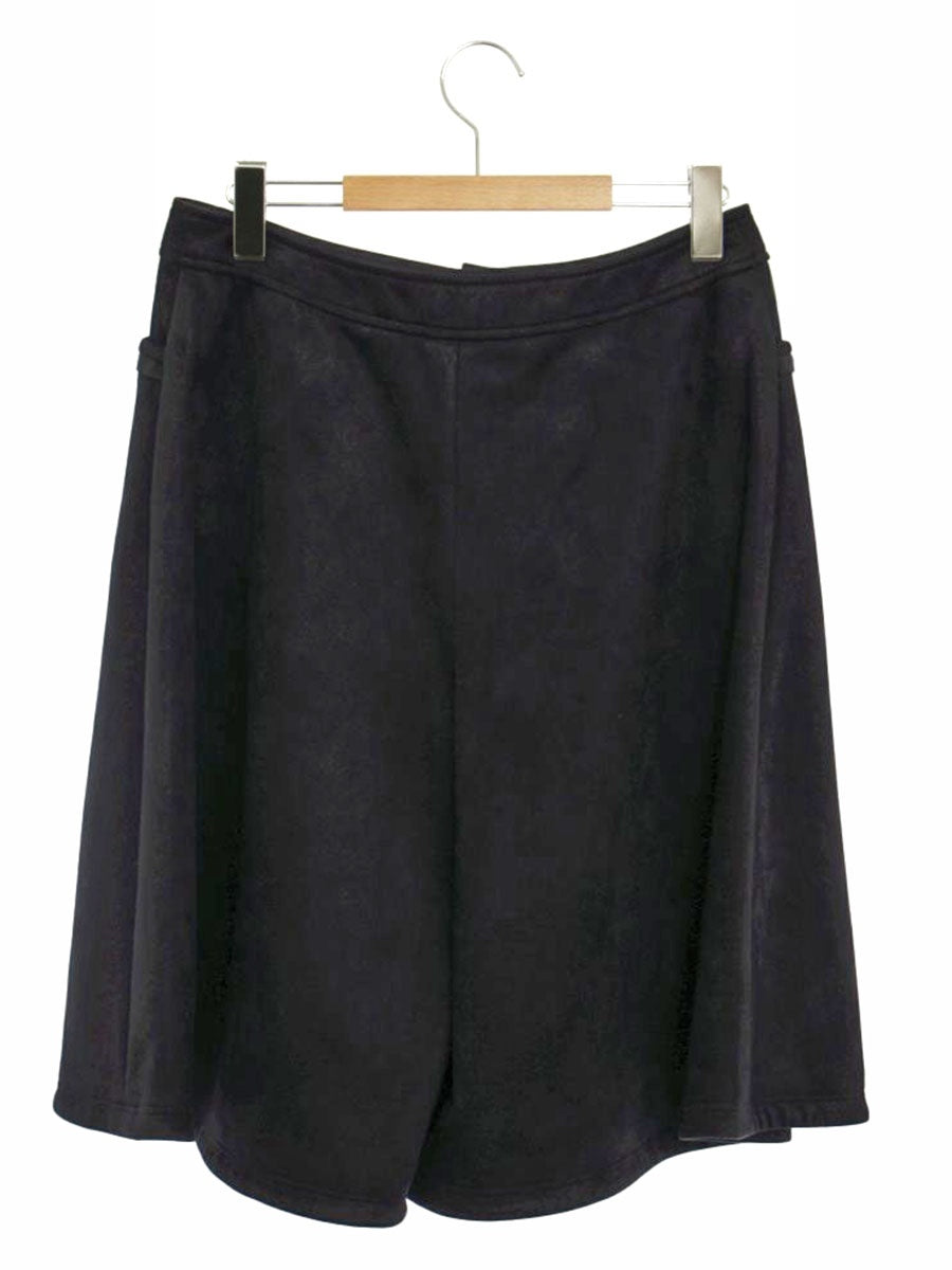 エムズグレイシー スウェードタッチキュロット 216511 パンツ 40 ブラック ハーフ スエード ITS121U7FZ9S