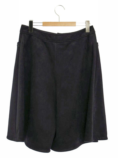 エムズグレイシー スウェードタッチキュロット 216511 パンツ 40 ブラック ハーフ スエード ITS121U7FZ9S