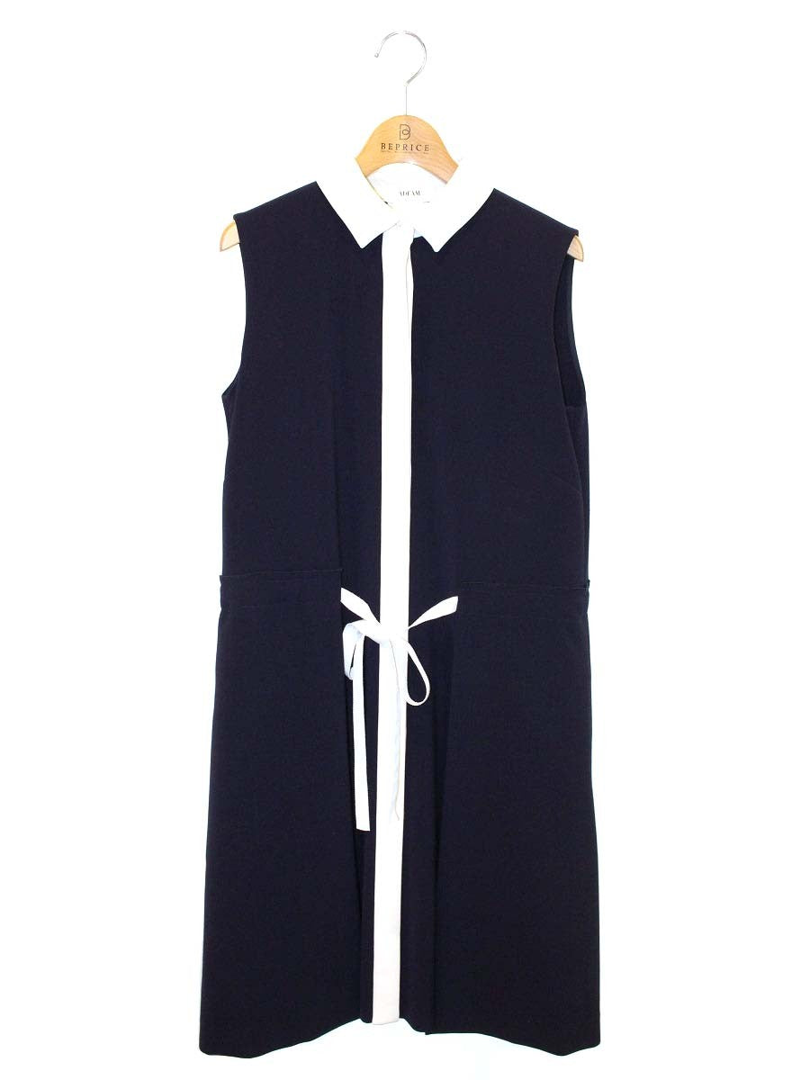 アディアム 36049 ワンピース 0 ネイビー WASHABLE FRONT TIED DRESS ITO415UVPOES