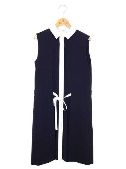 アディアム 36049 ワンピース 0 ネイビー WASHABLE FRONT TIED DRESS ITO415UVPOES