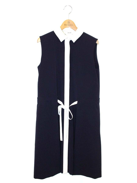 アディアム 36049 ワンピース 0 ネイビー WASHABLE FRONT TIED DRESS ITO415UVPOES