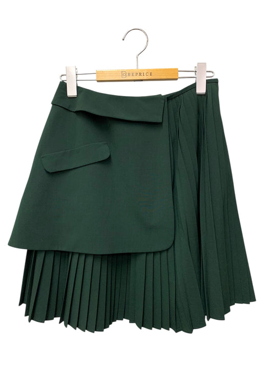 アディアム Nana Skirt 44006 スカート 0 グリーン プリーツ ITAH8GW57SLY