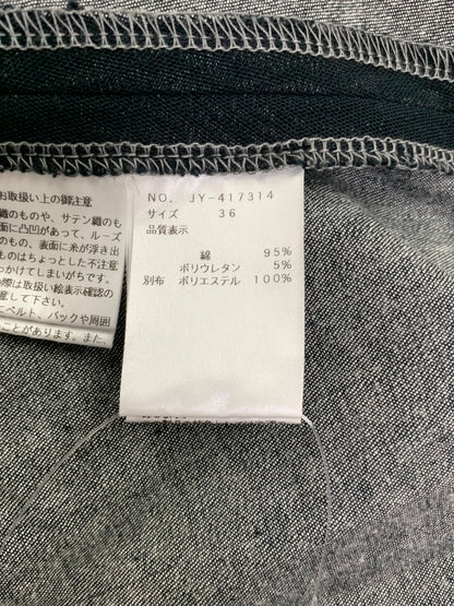エムズグレイシー チュール被せデニムジャンパースカート 417314 36 ブラック ITJHVT78LS68