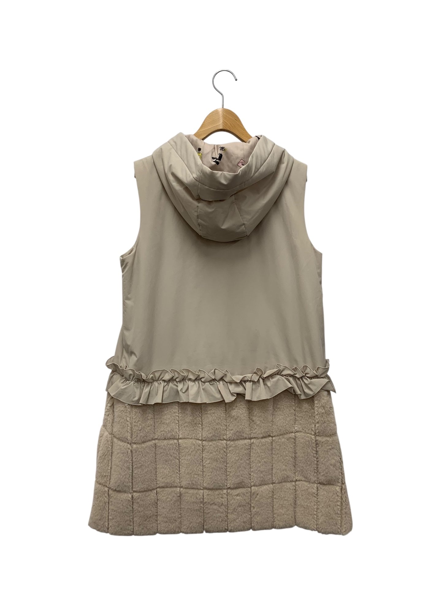 エムズグレイシー フェイクファー付き2WAYライトアウター 414523 コート 38 ベージュ IT7O4LBZNPKI