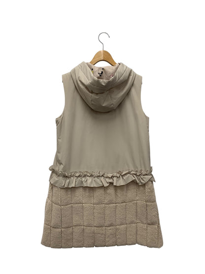 エムズグレイシー フェイクファー付き2WAYライトアウター 414523 コート 38 ベージュ IT7O4LBZNPKI