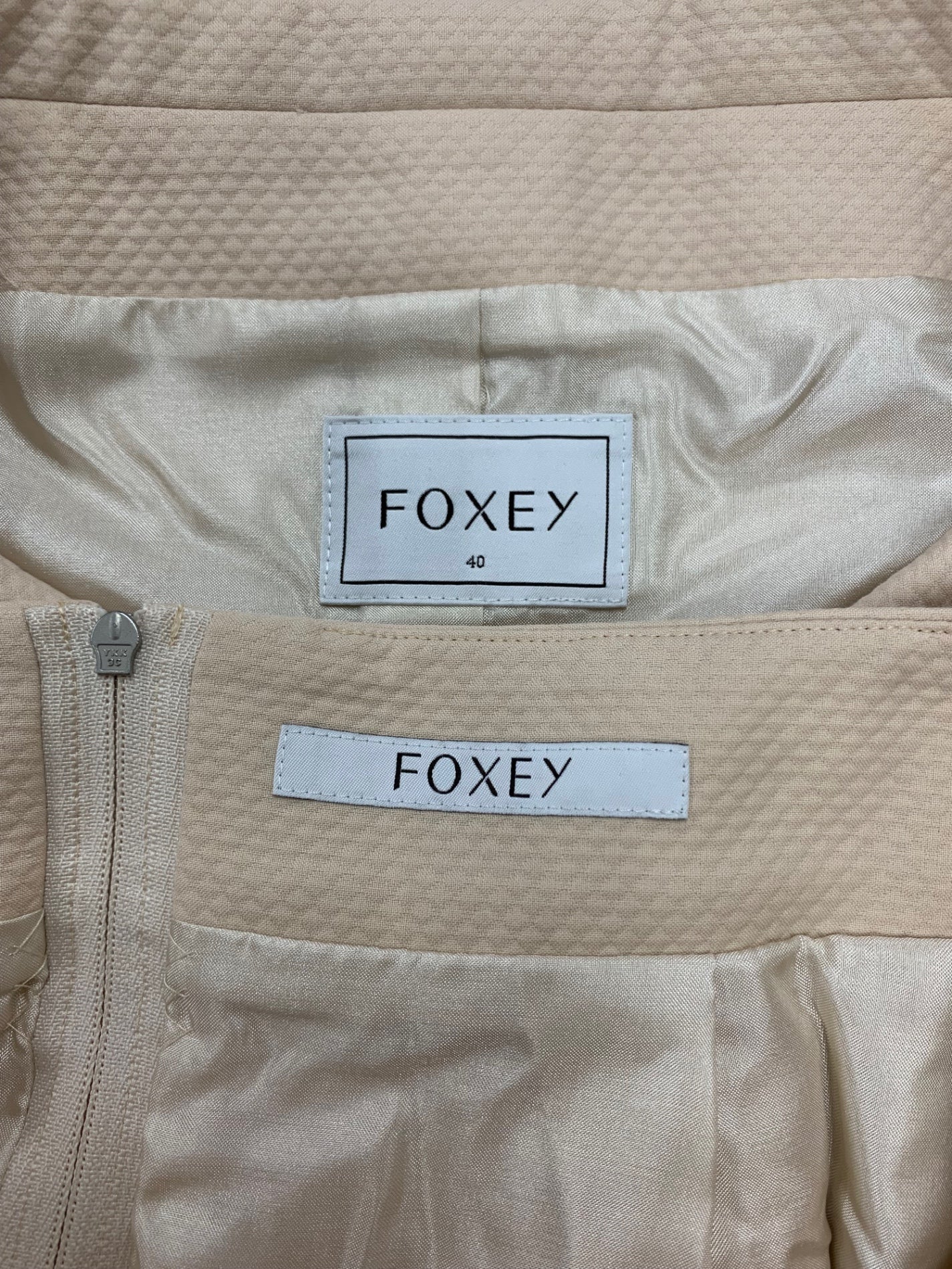 フォクシーブティック Orangerie 34492 スカートスーツ 40 ベージュ コットン ITALBOK4MW2G