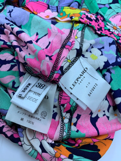 レオナール 0470072 ワンピース 38 マルチカラー フラワープリント IT78CRMU4EA0