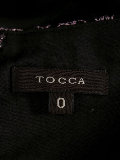トッカ OPTOGA0120 ワンピース 0 ブラック/ピンク フラワーモチーフ 刺繍 IT4OFKQZKFA9