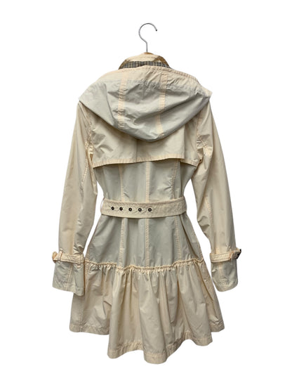 バーバリーブルーレーベル E1A20-536-02 トレンチコート 38 アイボリー フリル ギャザー ITBNM6E95QCK