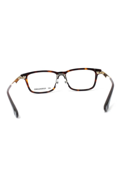 フォーナインズ 999.9×FERRAGAMOコラボ SF9017 メガネ ブラウン/ゴールド コンビ フルリム スクエアシェイプ IT2WH0WQBZSQ